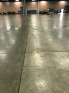 Convention center polished concrete floors. 