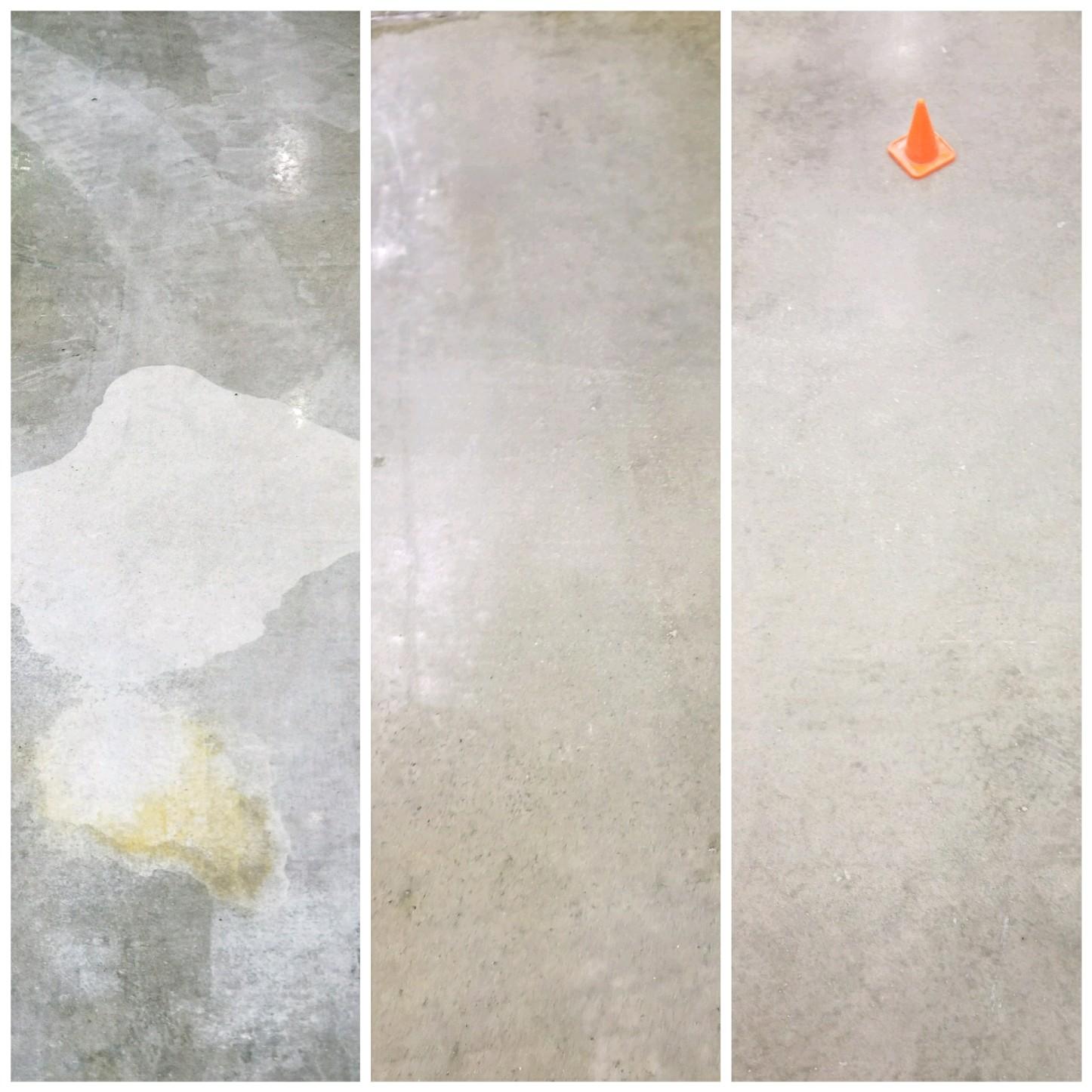 Repairing Stains From Battery Acid in Concrete Titus Restoration
