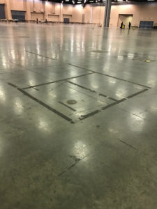concrete floor striping with tape
