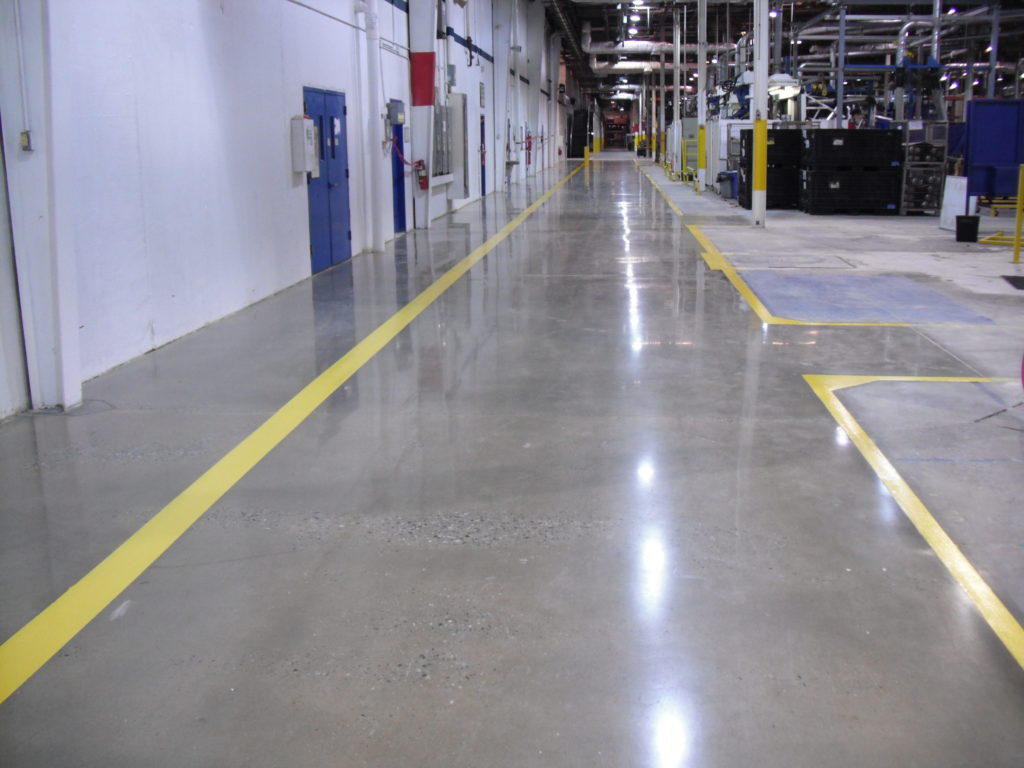 Warehouse Painted Line Striping vs Concrete Floor Tape Titus Restoration