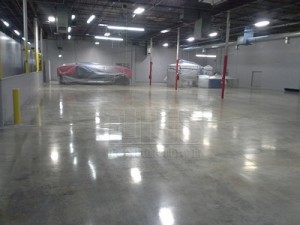 With a Hybrid Polished concrete, warehouse floor sealing is acheieved and ehanced. 