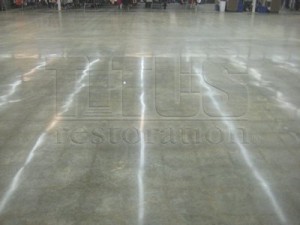 A close up reveals the character in the floor after a vct removal projec.t 