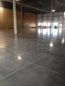Durable polished concrete floors.