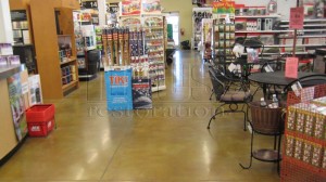 Decorative concrete ideas for retail floors.