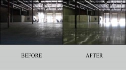 the floor is completely transformed after the treatment
