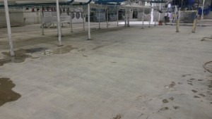 How to go about refinishing old concrete floors.