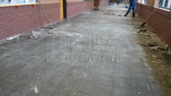 Polishing concrete after VCT Removal