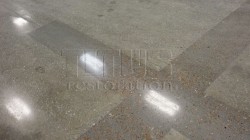 polished patched floor